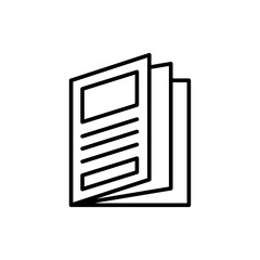 Poster - Flyer outline icons, minimalist vector illustration ,simple transparent graphic element .Isolated on white background