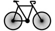 Black Bicycle Bike icon, logo, silhouette, vector logo design template trendy flat style. Vector Illustration.