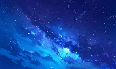 Wall Mural - starry night sky-generative ai