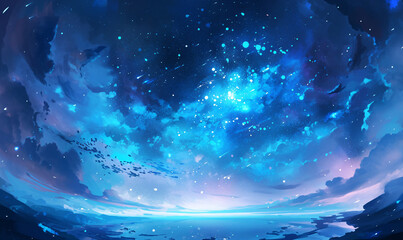Wall Mural - starry night sky-generative ai