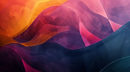 Wall Mural - AI generated illustration of Vivid Abstract Waves of Vibrant Colors Flowing Design Background