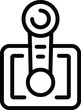 Videogame joystick icon outline vector. Digital controller. Gaming console accessory