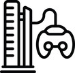 Videogame controller icon outline vector. Gaming accessory. Gamer joystick console