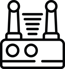 Poster - Gaming stick icon outline vector. Videogame peripheral. Game controller stick