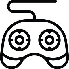 Poster - Gaming input device icon outline vector. Joystick controller. Videogame technology control