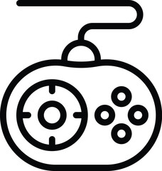 Poster - Joystick peripheral icon outline vector. Videogame controller. Digital gaming accessory