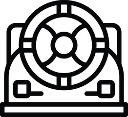 Poster - Gaming steering wheel icon outline vector. Videogame accessory. Control technology device