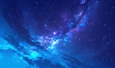 Wall Mural - starry night sky-generative ai