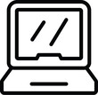 Gaming computer icon outline vector. Videogame laptop. Gamer modern equipment