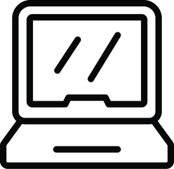 Poster - Gaming computer icon outline vector. Videogame laptop. Gamer modern equipment