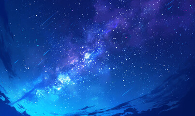 Wall Mural - starry night sky-generative ai