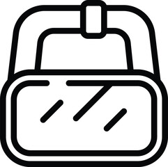 Poster - Gaming eyewear icon outline vector. Videogame visor. Virtual reality headset
