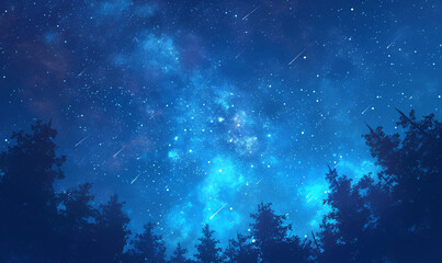 Wall Mural - starry night sky-generative ai