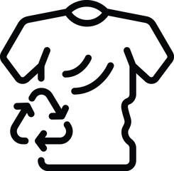 Poster - Textile waste sorting icon outline vector. Clothes recycling. Waste management industry