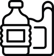 Plastic waste sorting icon outline vector. Bottles collection. Waste management strategy