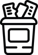 Trash bin icon outline vector. Garbage collecting can. Waste management container