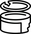 Aluminum can recycling icon outline vector. Sorting household trash. Garbage segregation management