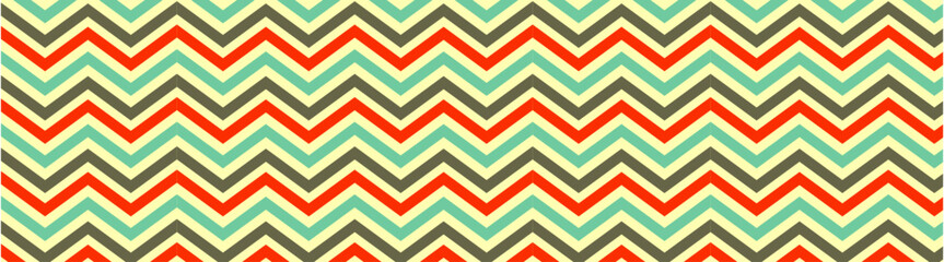 Wall Mural - old retro vintage zig zag line seamless pattern background