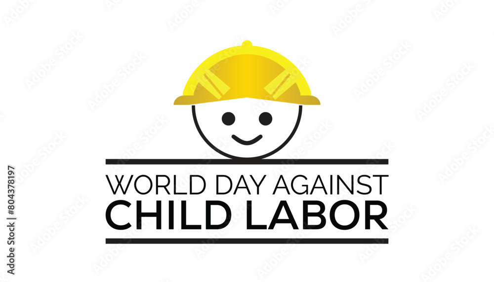 World Day Against Child Labor every year in June. Template for ...
