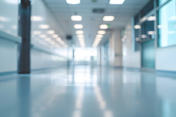 Wall Mural - blur image background of corridor in hospital or clinic image
