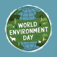 World Environment Day, illustration, world environment, Vector. poster, environment world, world map environment, Story, environmental world, environmental issues natural world, word environmental, 