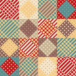 patchwork background with different patterns print for textile, paper, objects, seamless artistic decor handmade illustration vector 	