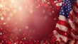 Independence Day background with American flag and fireworks. Celebrate the Fourth of July with patriotic colors.
