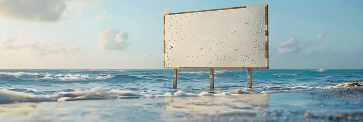 Sticker - billboard sign on the beach