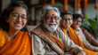 © AS Photo Family - Joyous Multi-Generational Indian Family Smiling Together in Traditional Attire