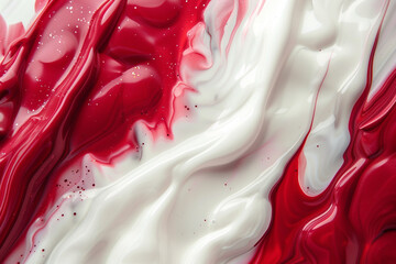 Wall Mural - serene blend of crimson and pearl white, ideal for an elegant abstract background