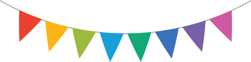 bunting flags banner best for birthday party and carnival garland decoration. vector illustration. w