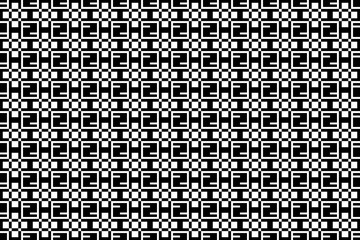 Canvas Print - black and white seamless textile pattern. Endless repeating pattern in black and white colors. Abstract geometric decorative ornamental design for fabric swatch, textile, graphic design, wrapping. 