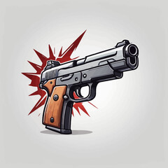Weapon Logo Illustration Design Very Cool