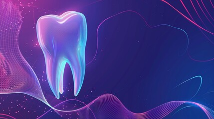 Wall Mural - Abstract background template of dental and tooth