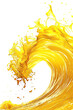 Canary yellow gentle wave illustration, clearly set against a white background, in high-resolution.