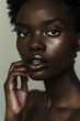 © Ricardo Costa - A professional Studio photo portrait of a gorgeously beautiful African woman and perfect skin