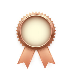 Wall Mural - bronze medal for third place with ribbons and free space for award nomination name. winner rank thre