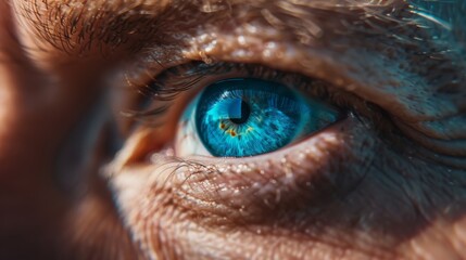 Canvas Print - The Close-Up of a Blue Eye