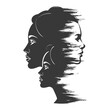 © NikahGeh - silhouette illustration about social issue gender inequality black color only