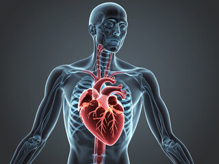 3d X-ray Image Human Body Heart