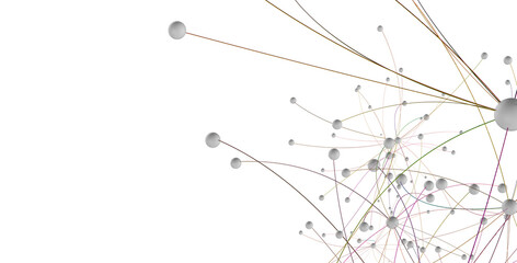 Leinwandbilder - Abstract 3d render, network concept, background