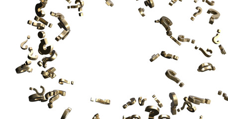Aufkleber - question icons, original 3d rendering;