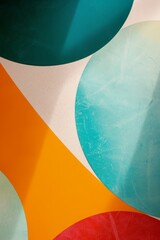 Dynamic abstract background with Behr color trends, featuring lively circles in a raw, modern style.