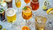 A selection of nonalcoholic beer and wine for those wanting a more traditional mocktail option.