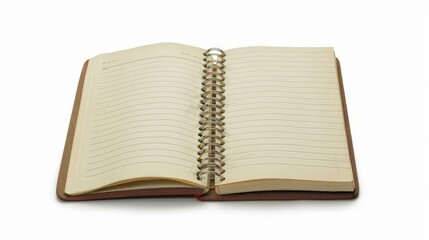 Poster - On a white background, a notebook sits open on a checkered paper board. There is an empty gray notebook with a ring binder.