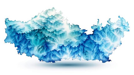 Poster - Blue map of Tajikistan isolated on white background. Ideal for creating logos for web sites, apps, UI, travel modern illustrations.