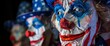 Uncle Sam paper plate masks with paint and markers , professional photography and light