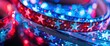 Wristbands with patriotic motifs , professional photography and light