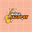 Jazz Day Groovy Vector Design