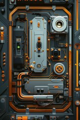 Wall Mural - Detailed shot of a computer motherboard. Ideal for tech-related projects
